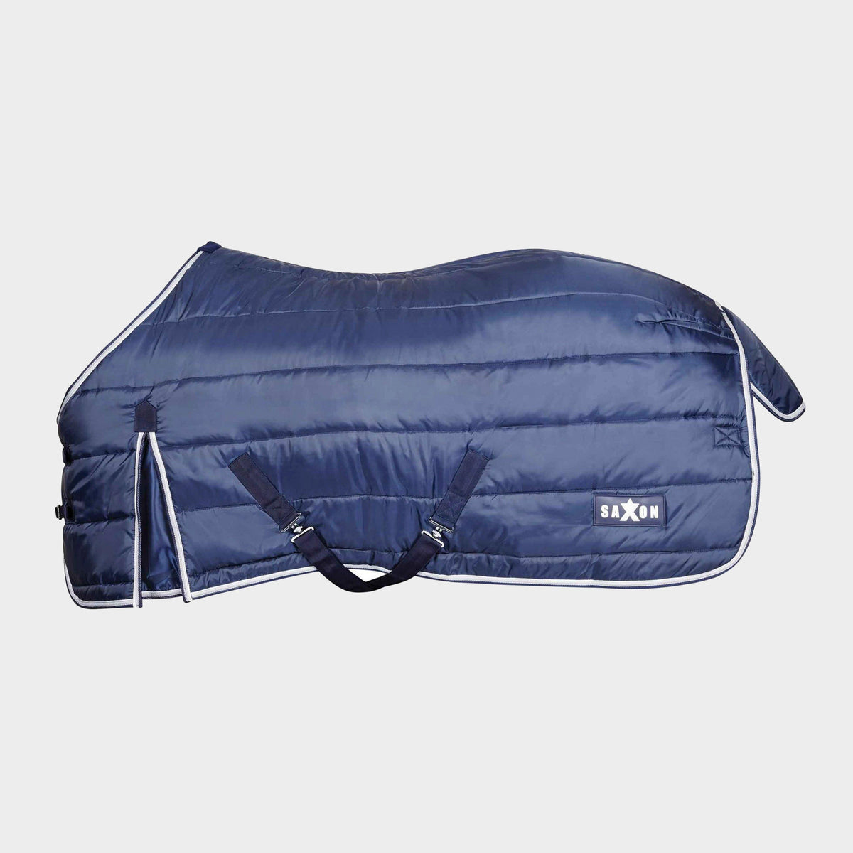 Channel Quilt 180g Medium Weight Standard Neck Stable Rug Navy/White