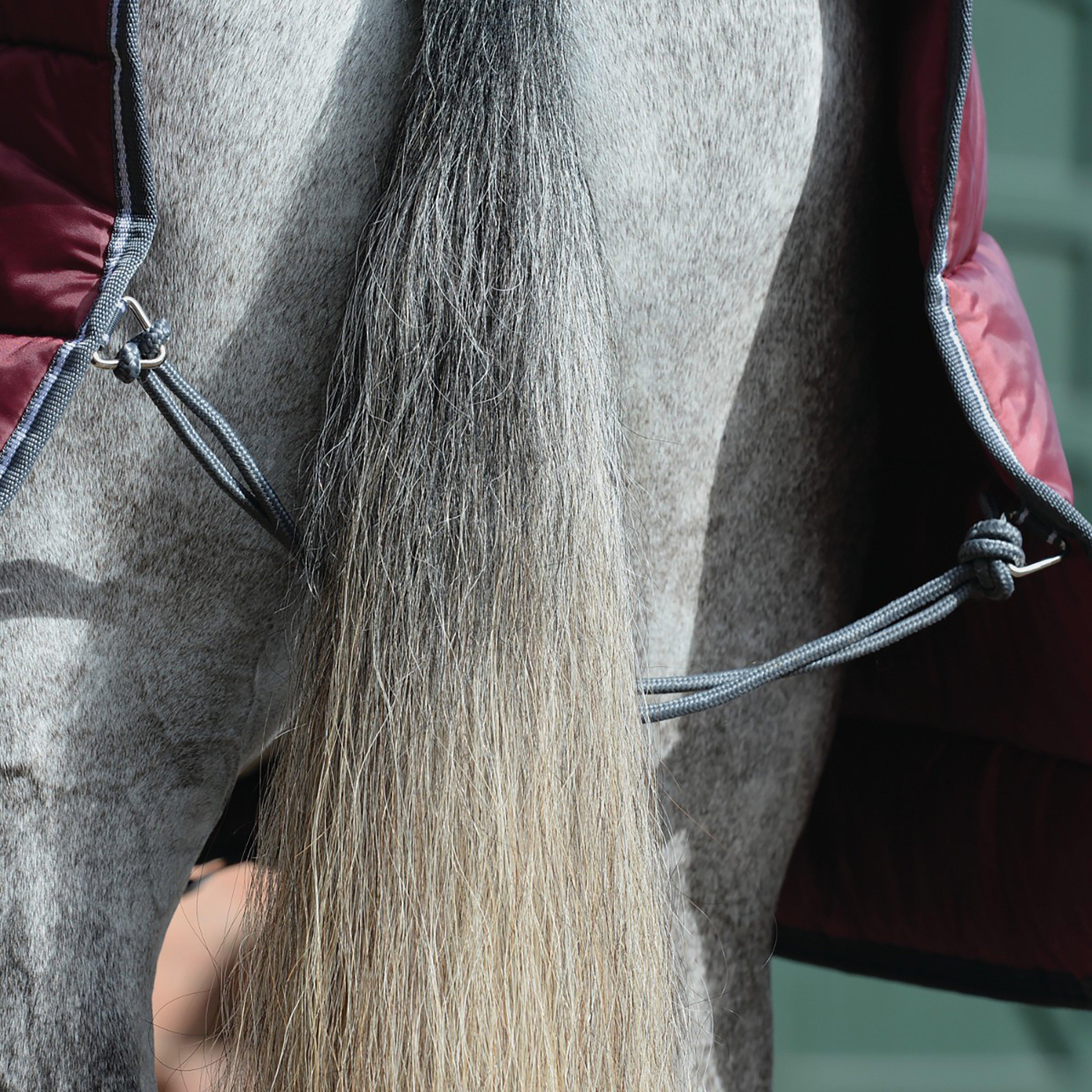 ComFiTec 210D Channel Quilt 400g Heavy Weight Combo Neck Stable Rug Maroon/Grey/White