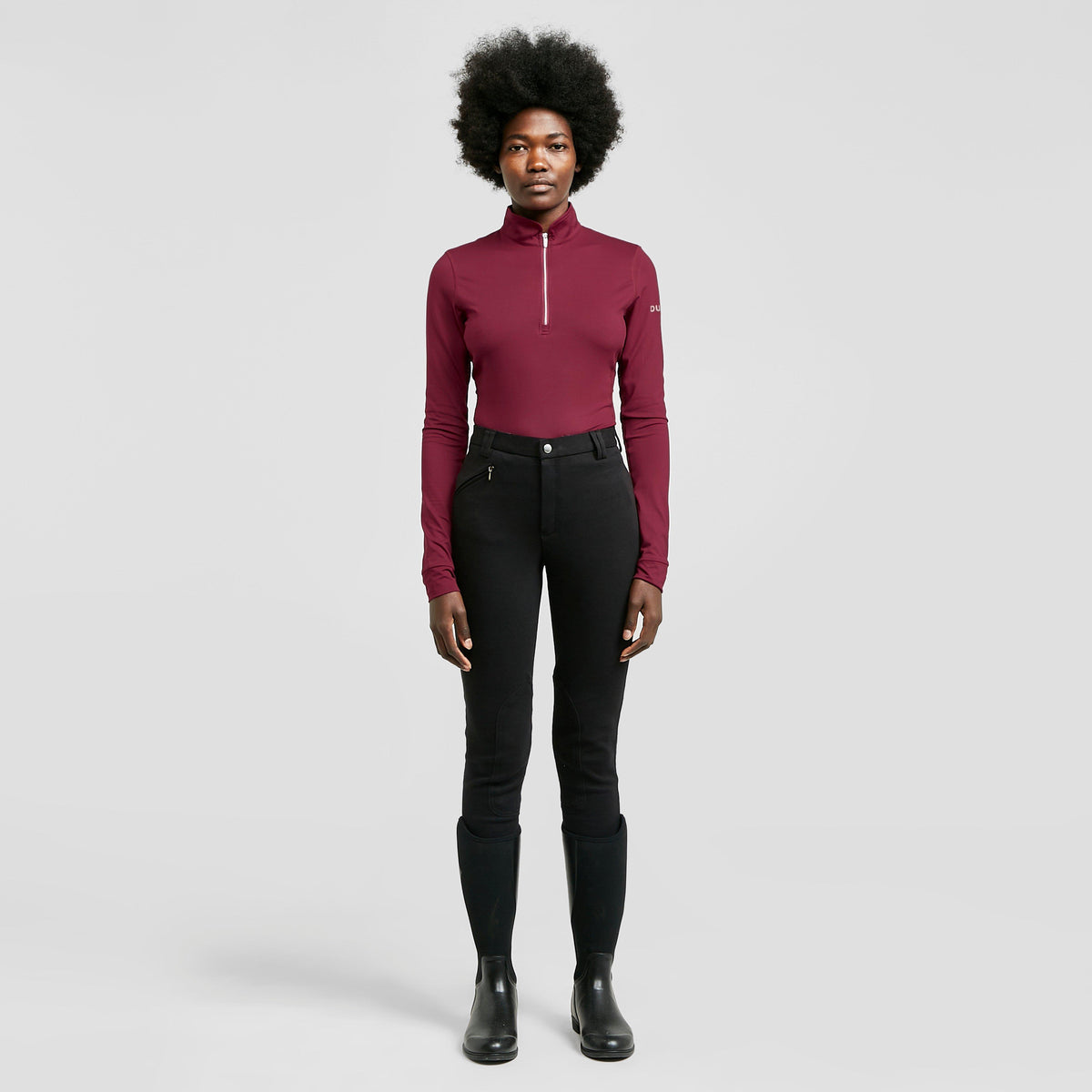 Womens Kylee Long Sleeve Top Deep Crimson Red