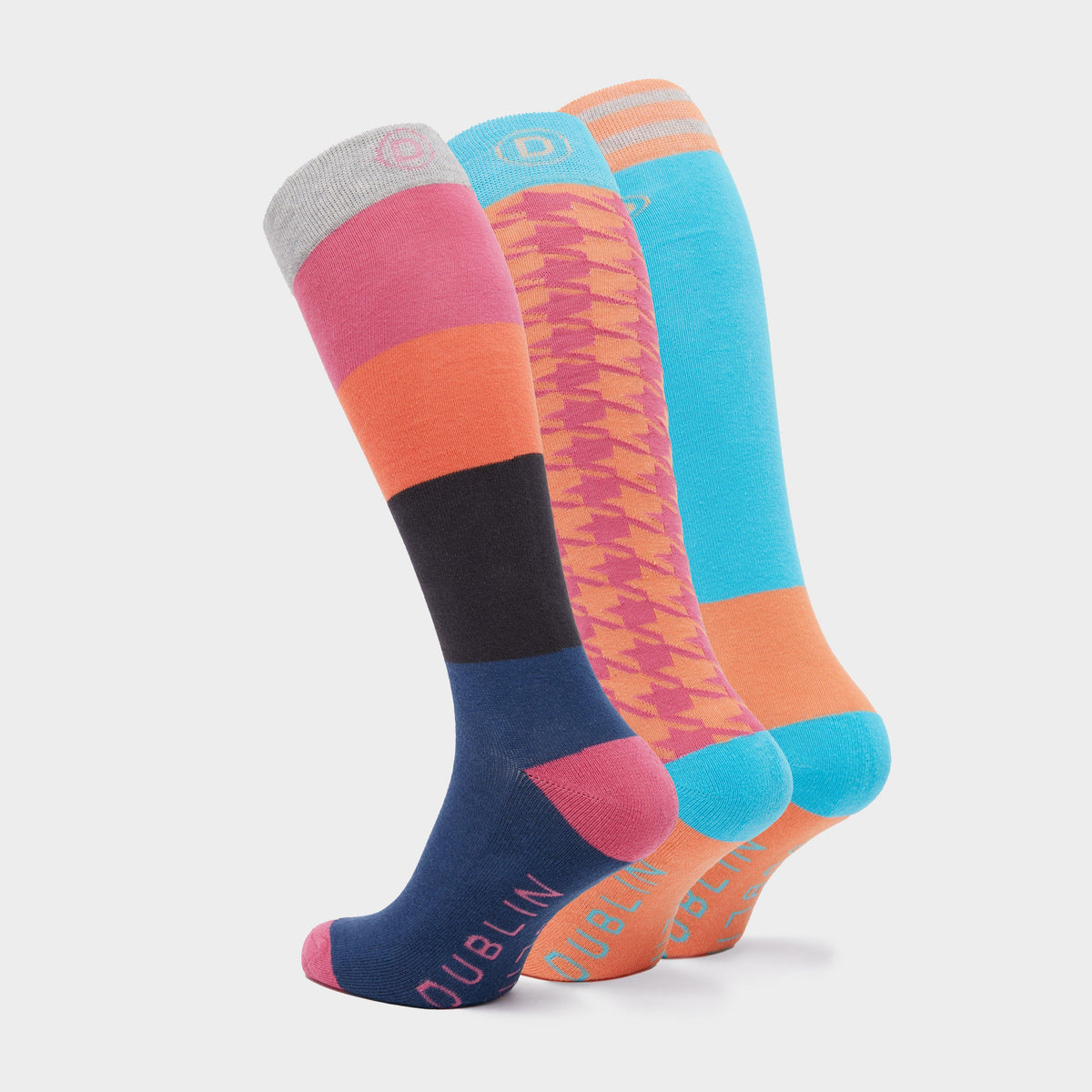 Country Boot 3 Pack Socks Bright Orange