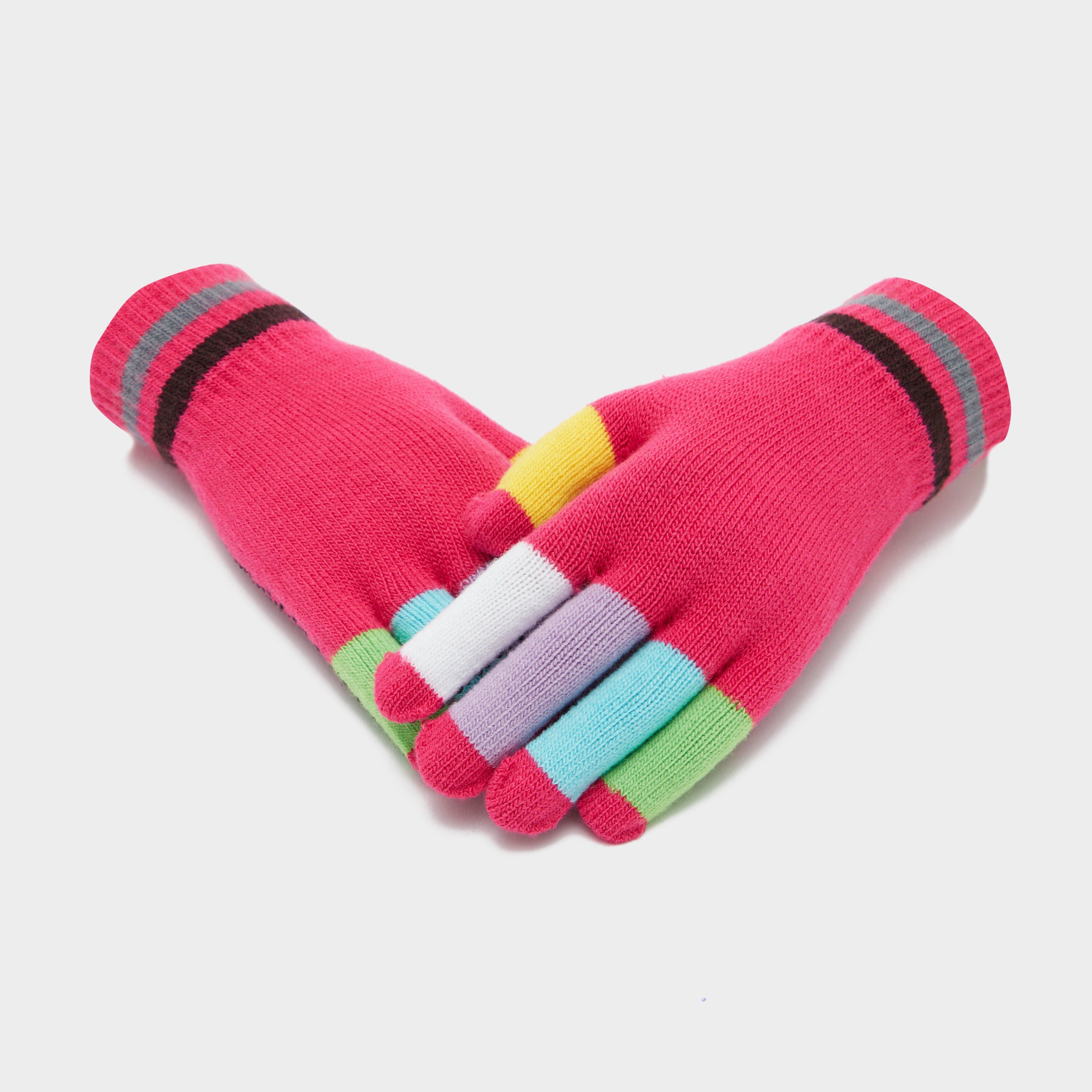 Ladies Magic Pimple Grip Riding Gloves Pink Multicoloured