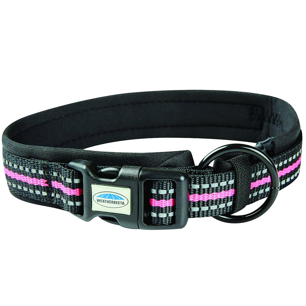 Reflective Dog Collar Black/Pink