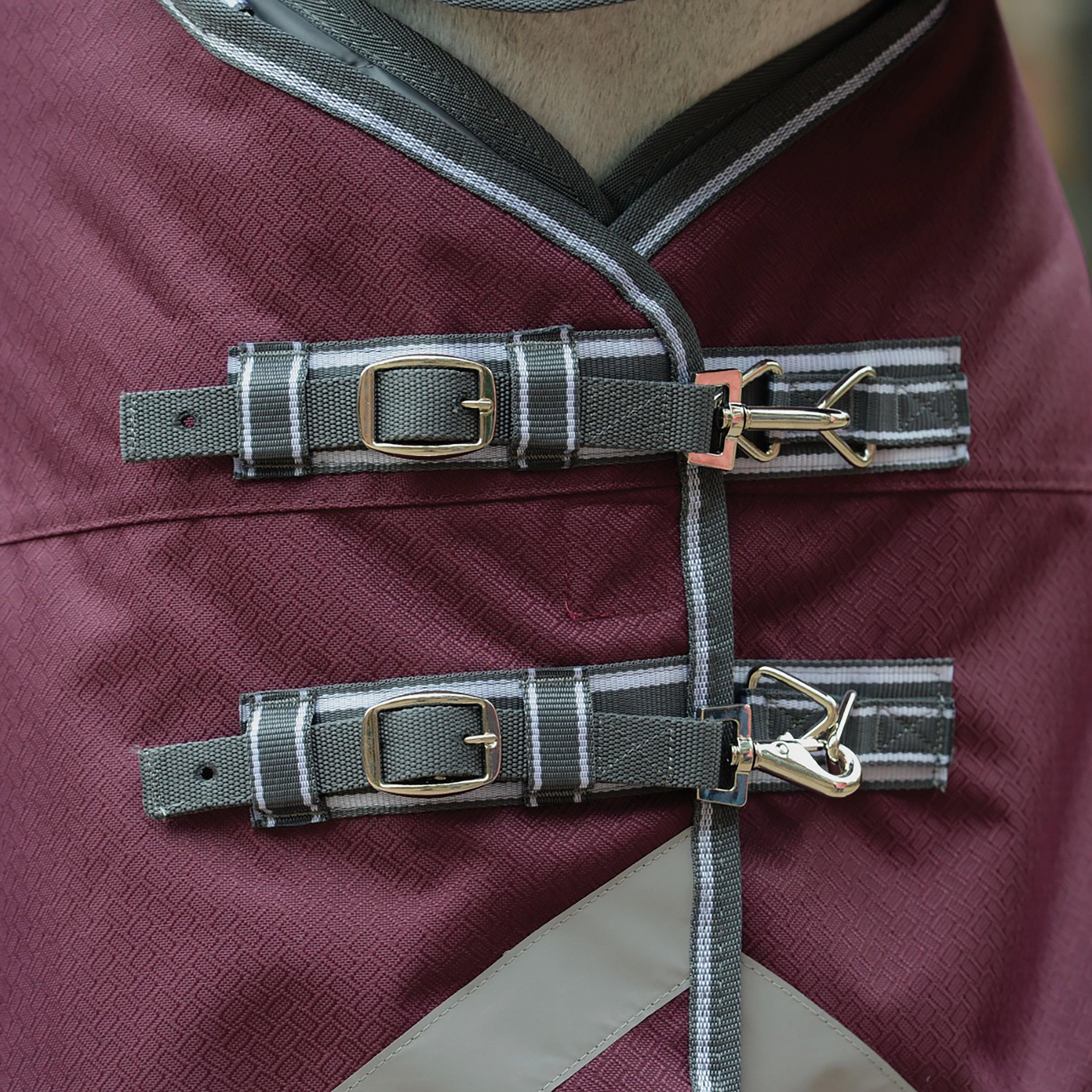 ComFiTec Plus Dynamic II 220g Medium Weight Standard Neck Turnout Rug Blue Swirl Marble Print