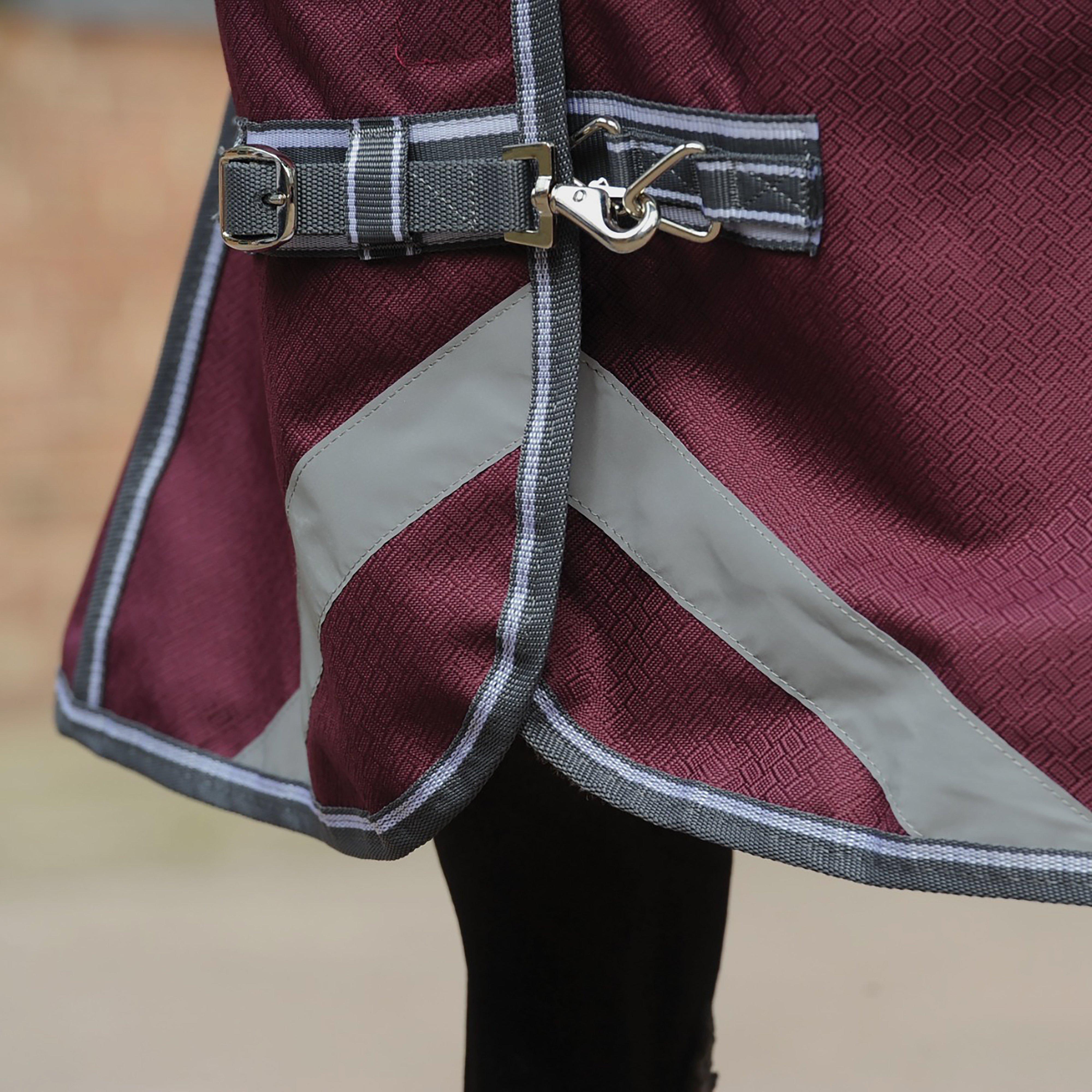 ComFiTec Plus Dynamic II 220g Medium Weight Standard Neck Turnout Rug Blue Swirl Marble Print