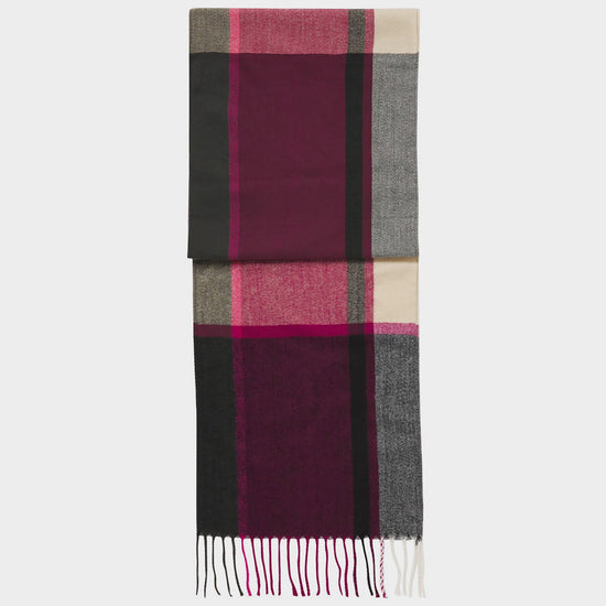 Ladies Bracken Scarf Black Check
