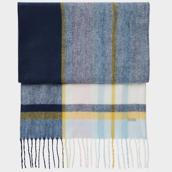 Ladies Bracken Scarf Pink Blue Check