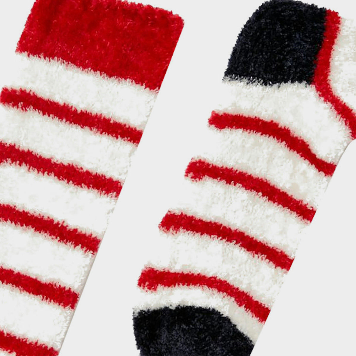 Fab Fluffy Socks Cream Stripe