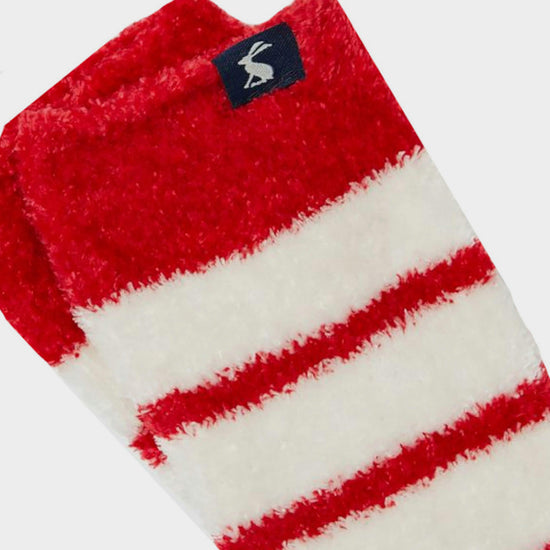 Fab Fluffy Socks Cream Stripe