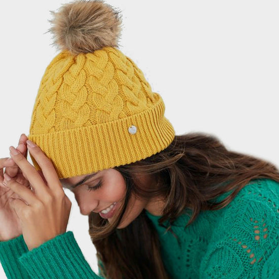 Elena Cable Hat Antique Gold