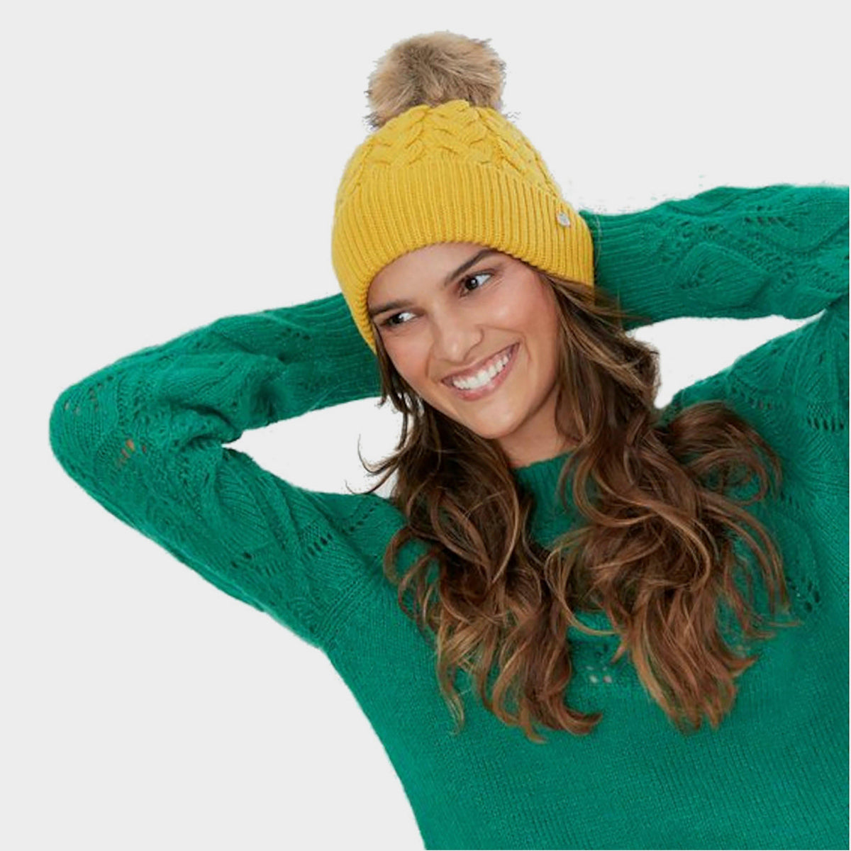 Elena Cable Hat Antique Gold