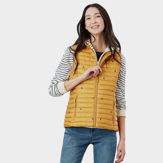 Ladies Snug Gilet Gold Bees
