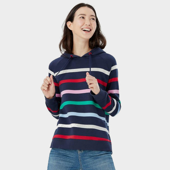 Ladies Rowley Reglan Sweatshirt Navy Multistripe
