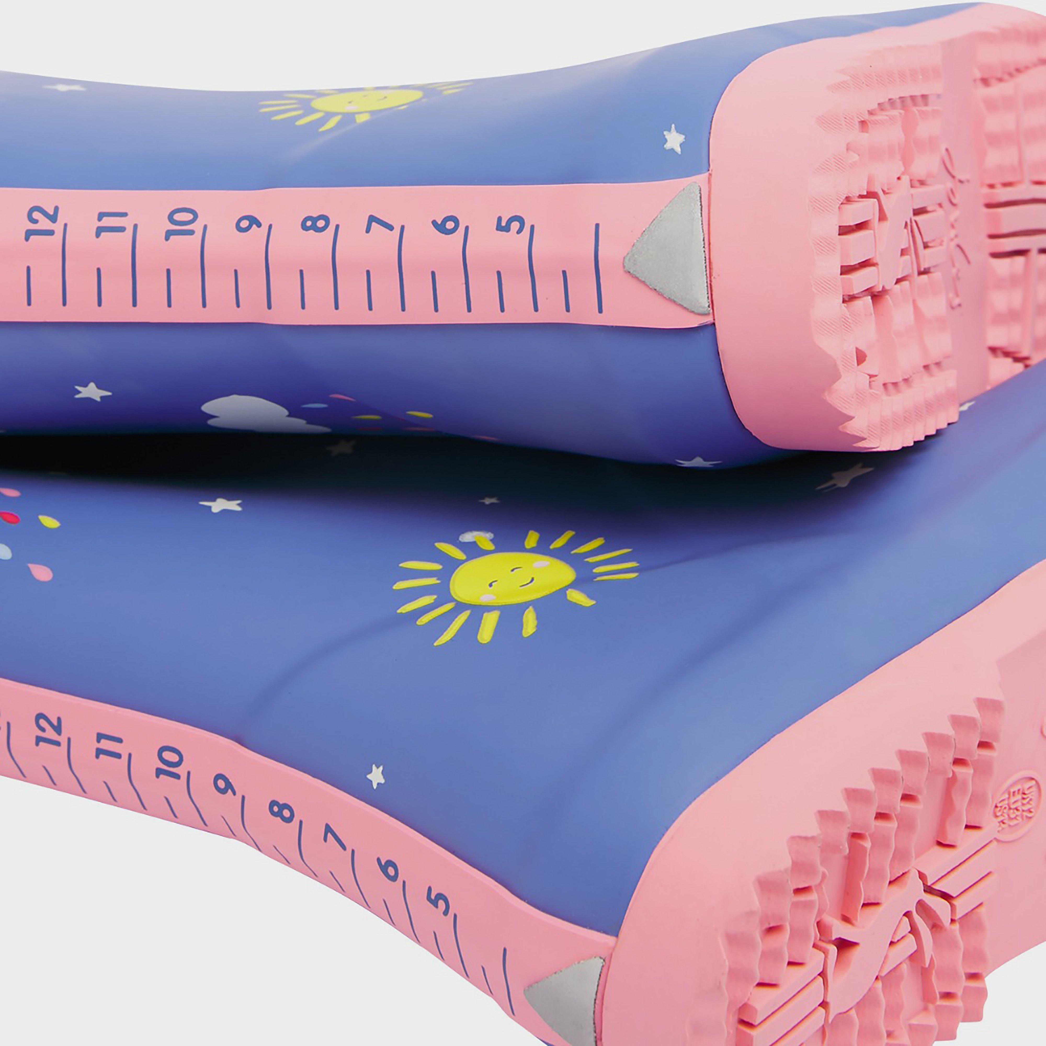 Junior Roll Up Wellies Blue Clouds