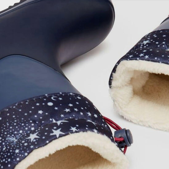Junior Warm Wellies French Navy