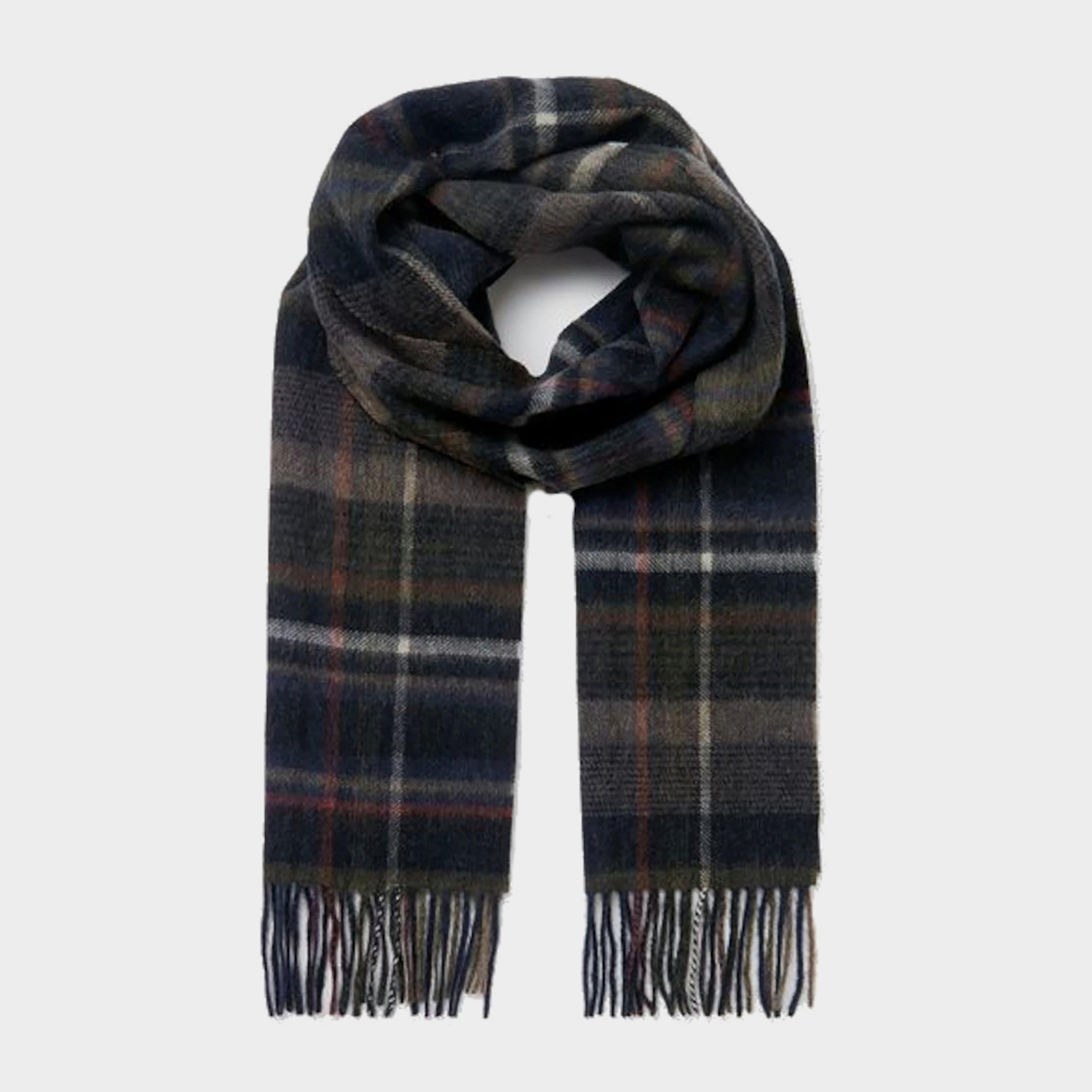 Tytherton Wool Scarf Green Navy Check
