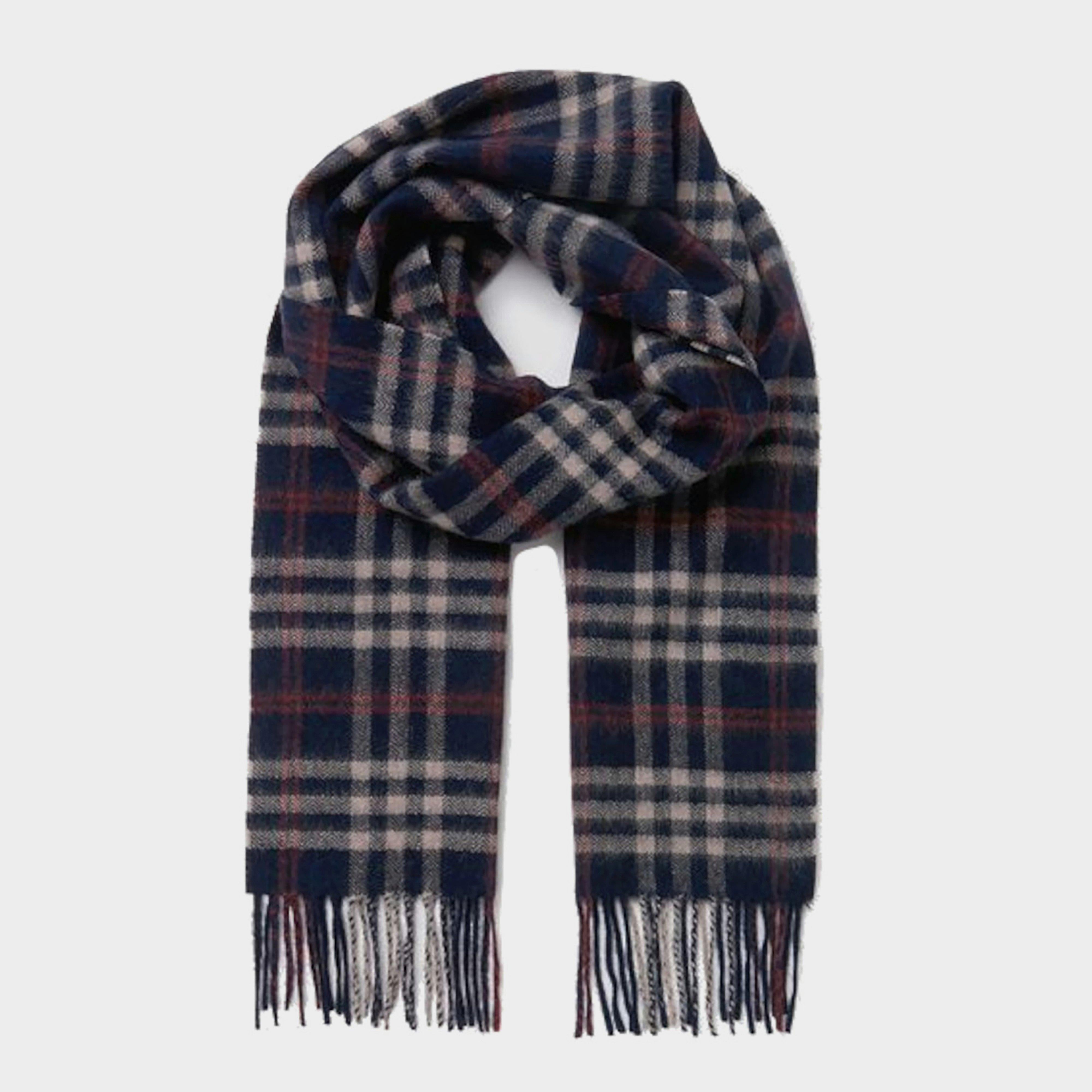 Tytherton Wool Scarf Navy Cream Check