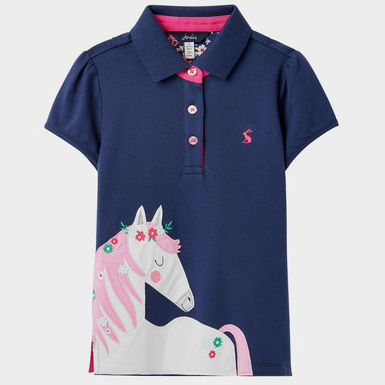 Kids Moxie Polo Floral Horse