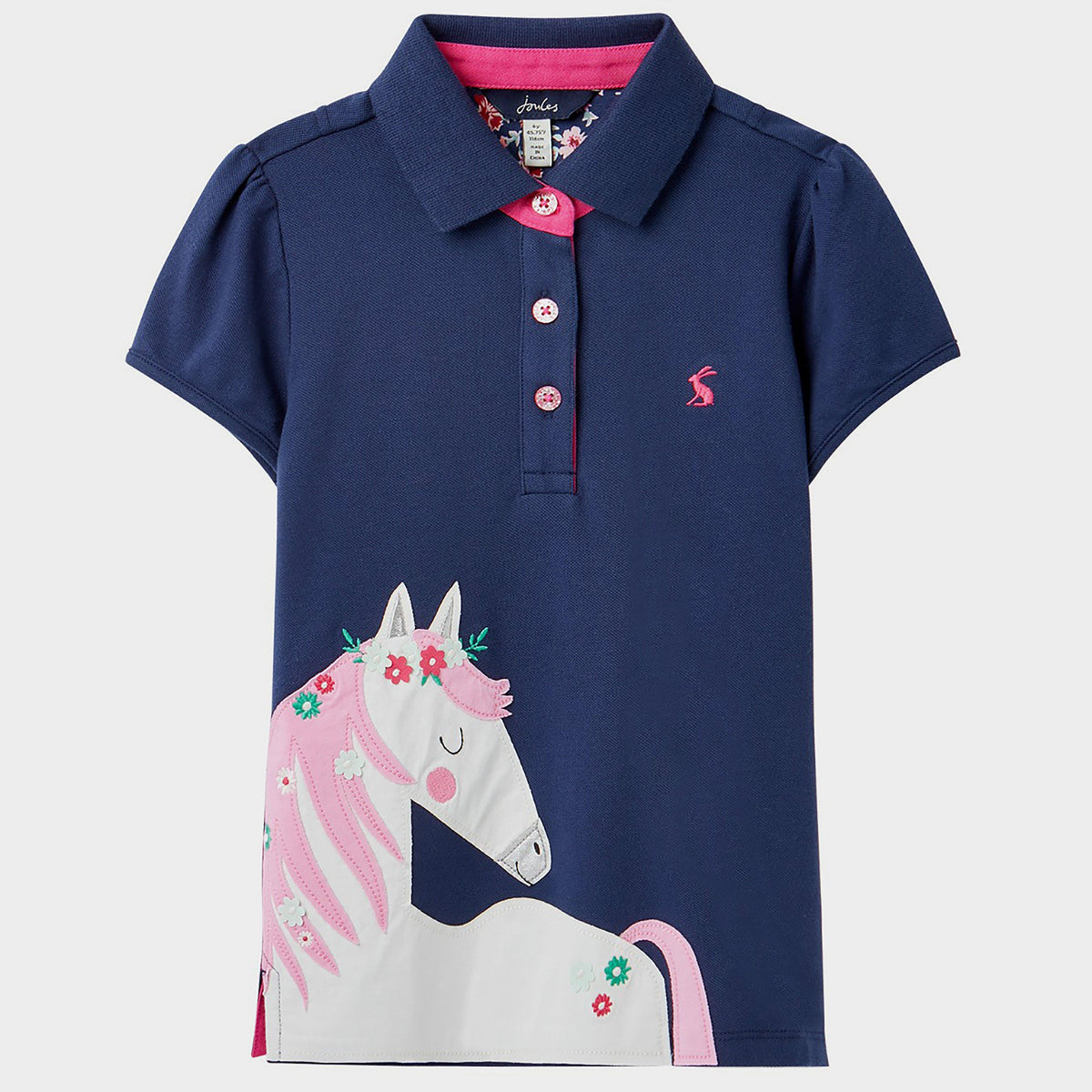 Kids Moxie Polo Floral Horse