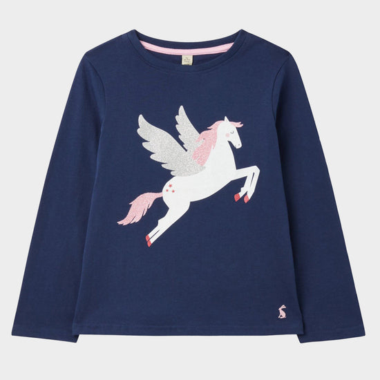 Girls Bessie Long Sleeve Top Flying Horse