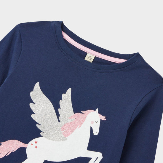 Girls Bessie Long Sleeve Top Flying Horse