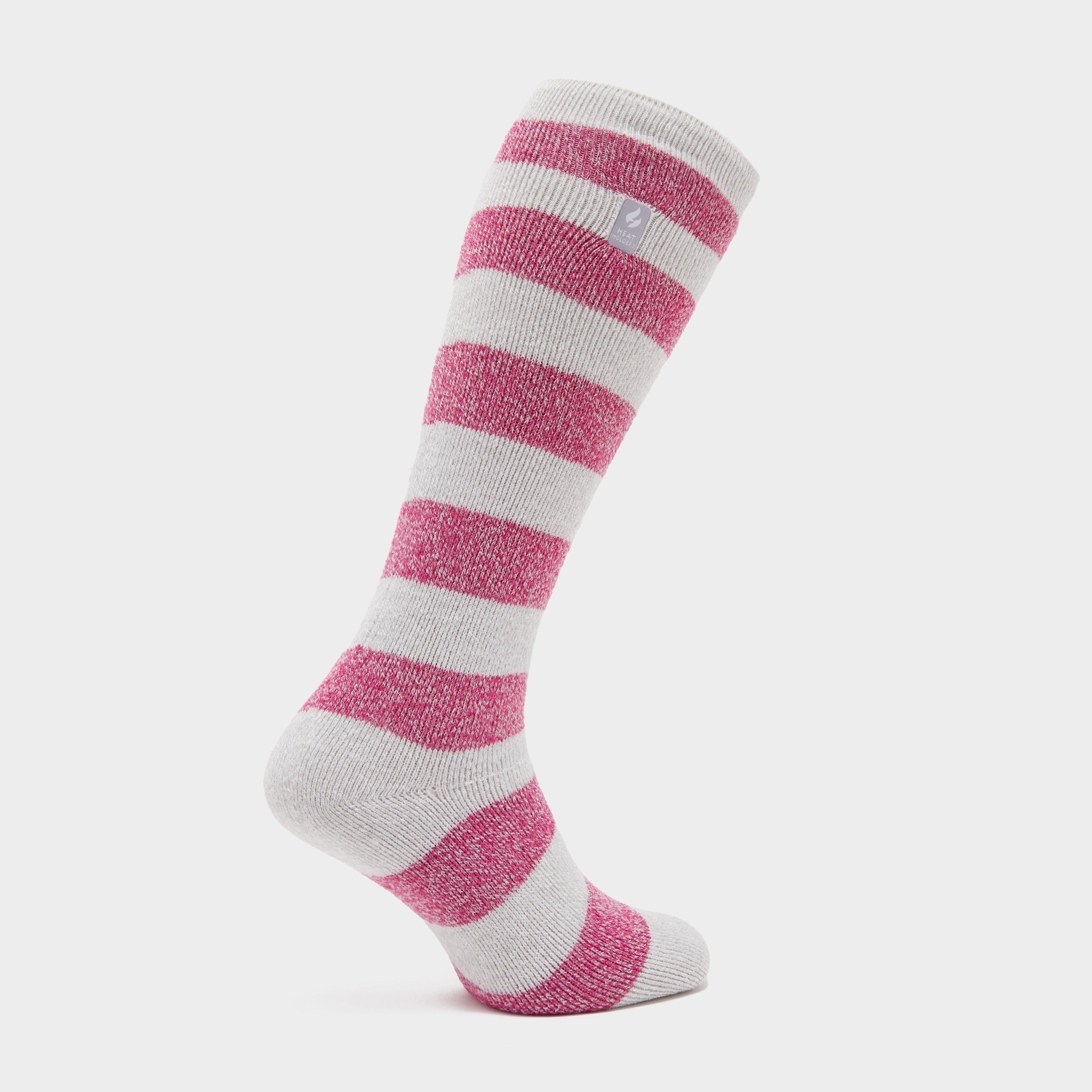 Equestrian Lite Long Socks Pink/White Stripe