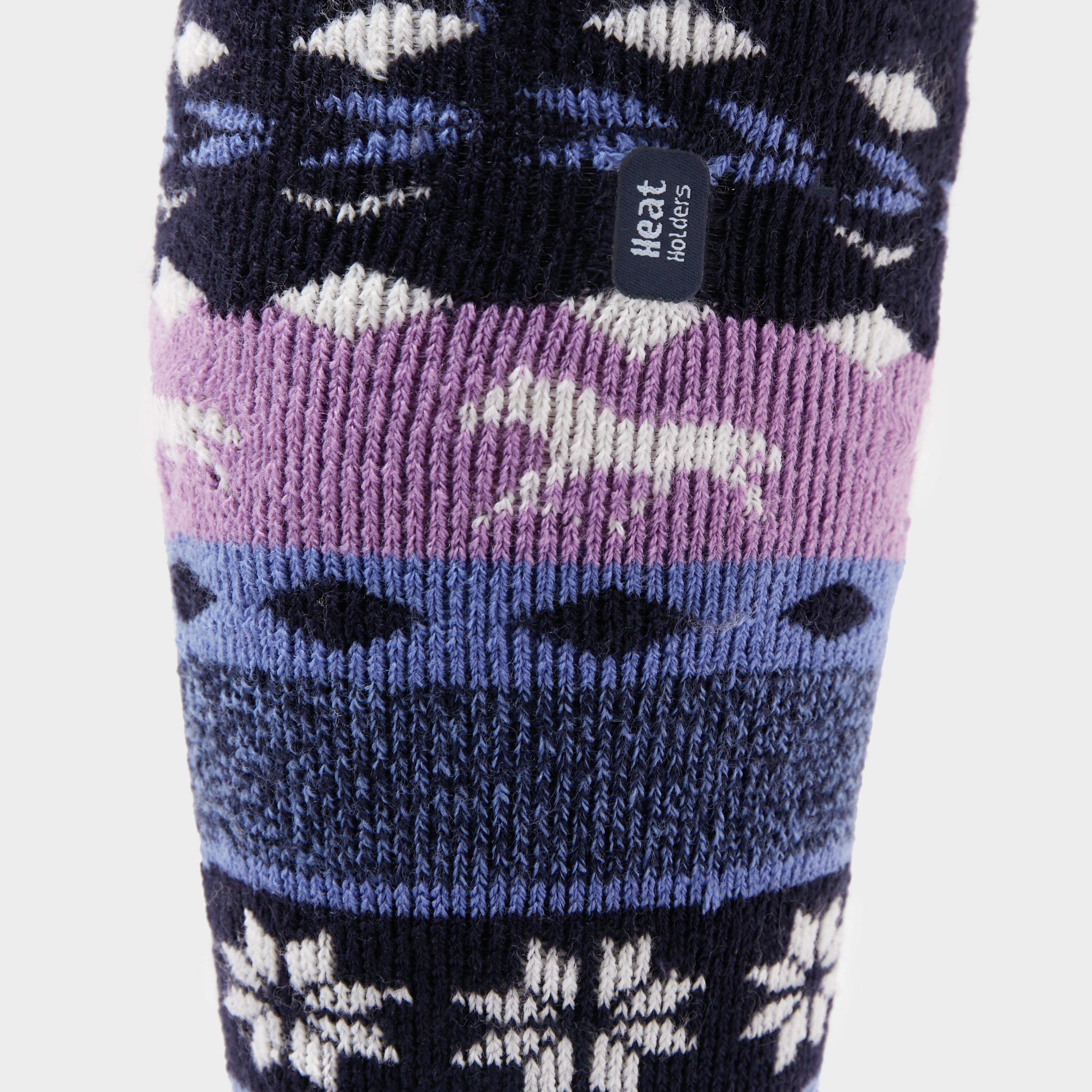Ladies Equestrian Jacquard Lite Long Socks Aintree Horse Fairisle Navy