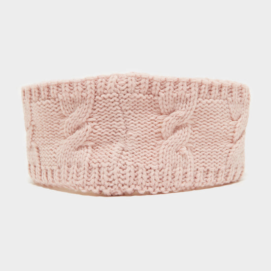 Alta Luxury Cable Knit Headband Pink