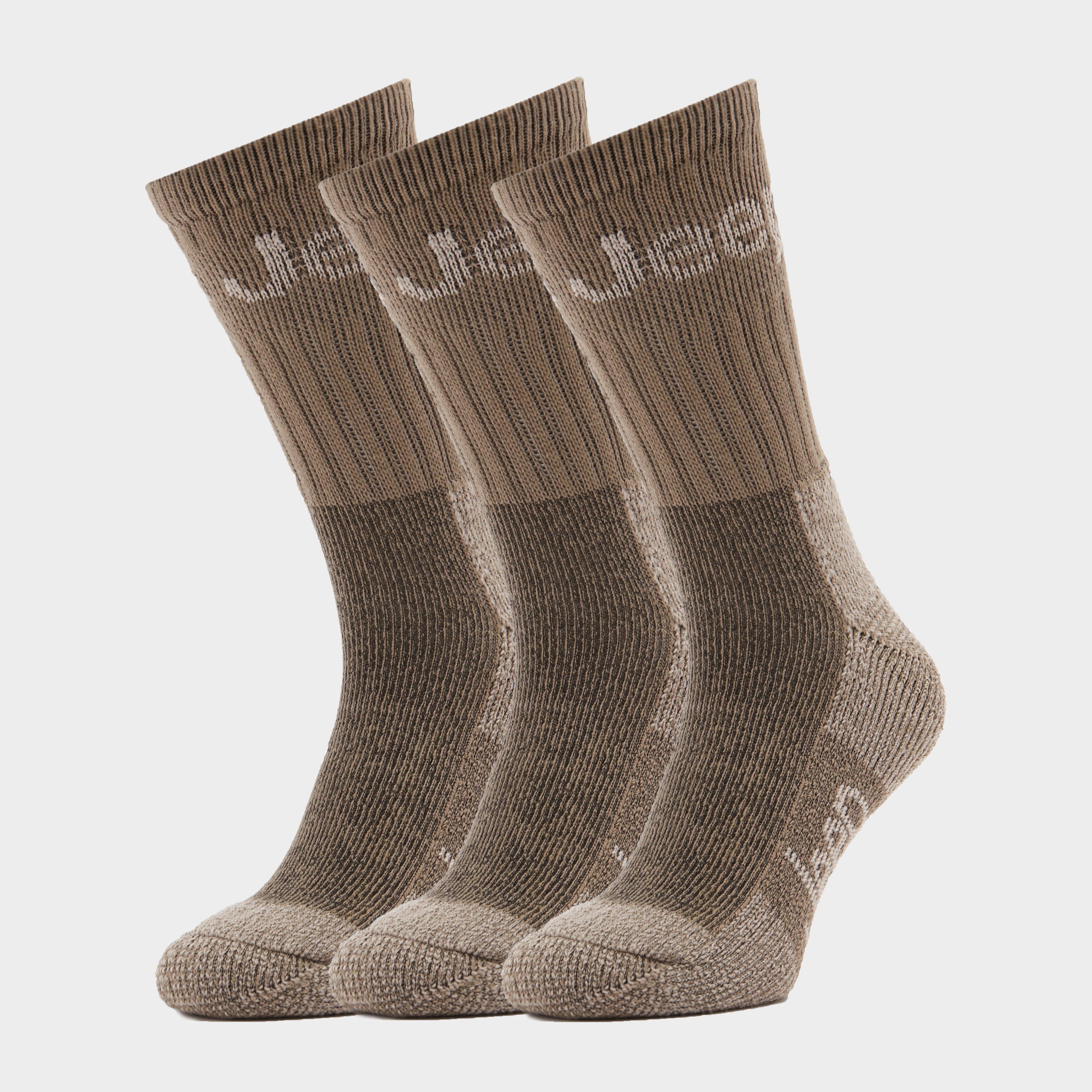 Mens Luxury Terrain 3 Pack Socks Khaki/Sand