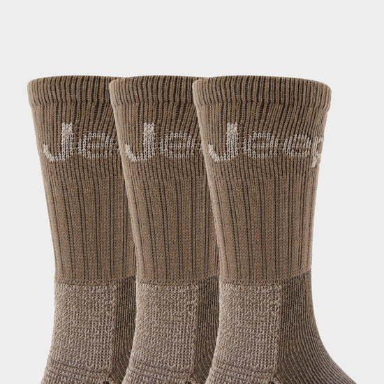 Mens Luxury Terrain 3 Pack Socks Khaki/Sand