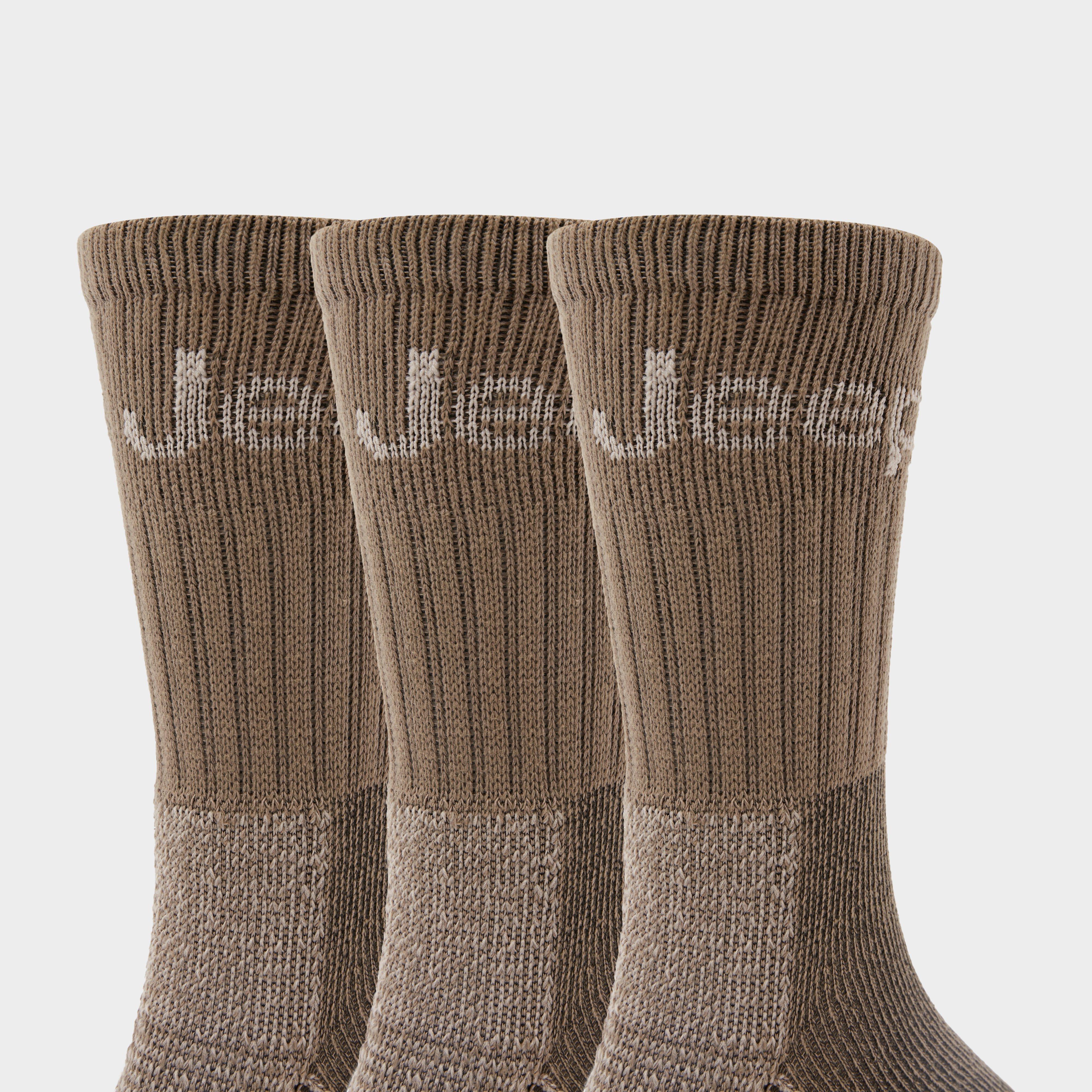 Mens Luxury Terrain 3 Pack Socks Khaki/Sand