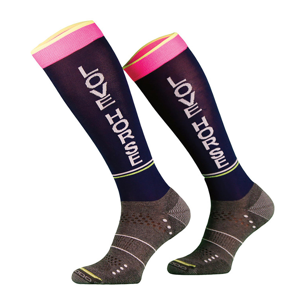 Adults Love Horses Socks Navy