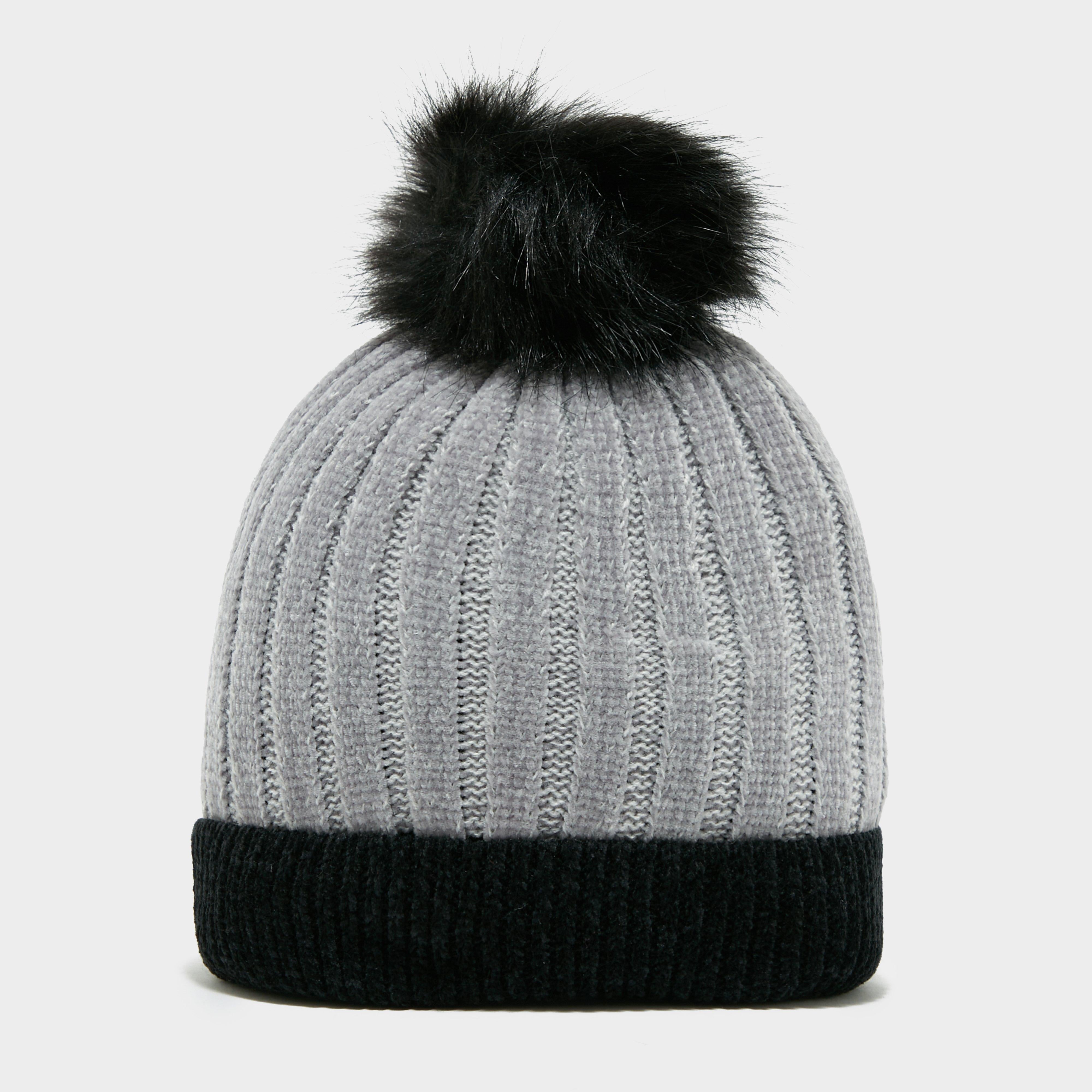 Womens Lakeside Pom Hat Grey/Black