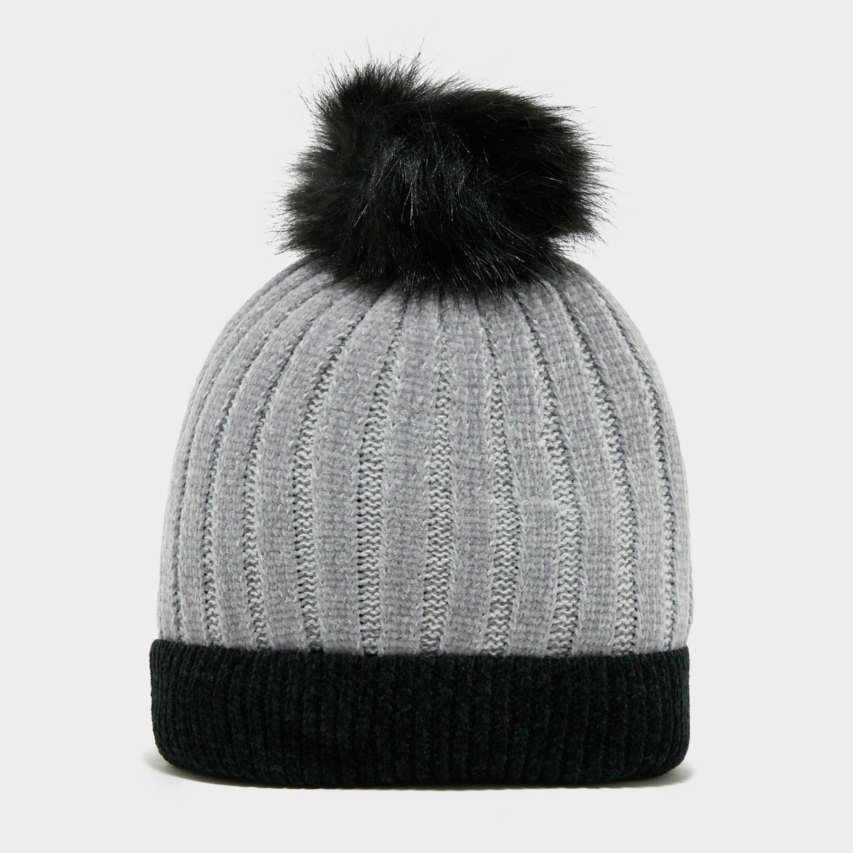 Womens Lakeside Pom Hat Grey/Black