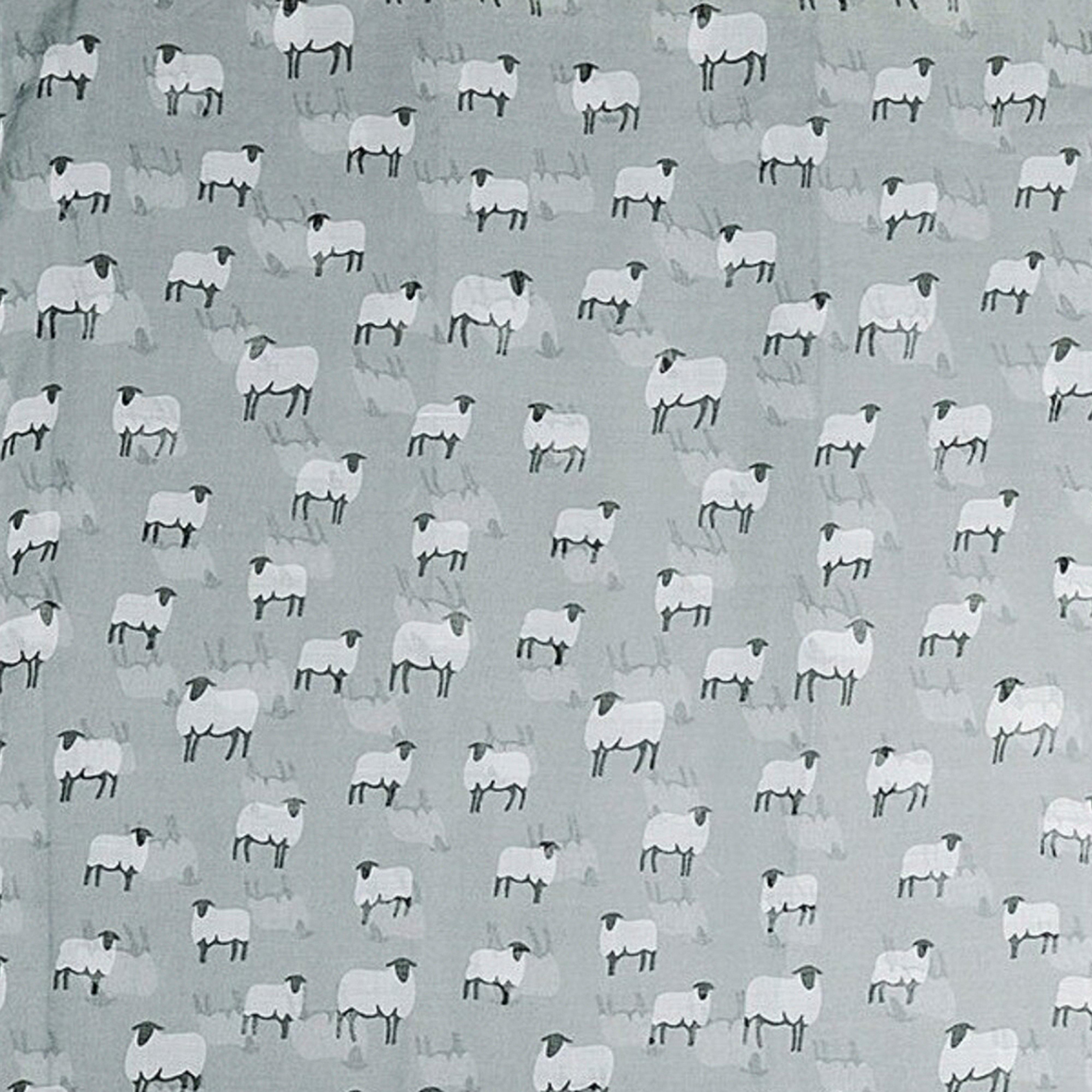 Platinum Sheep Print Scarf Grey
