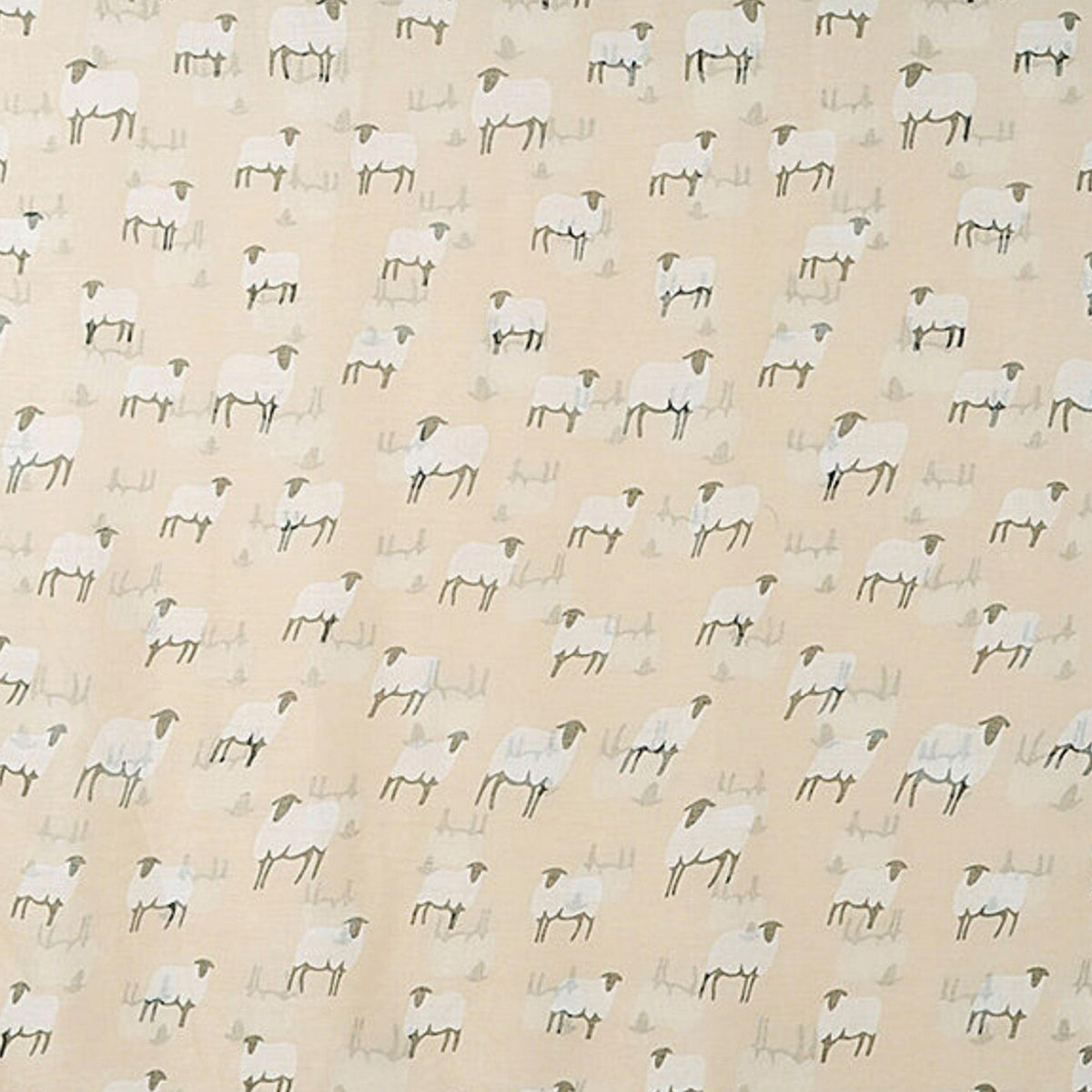 Platinum Sheep Print Scarf Natural