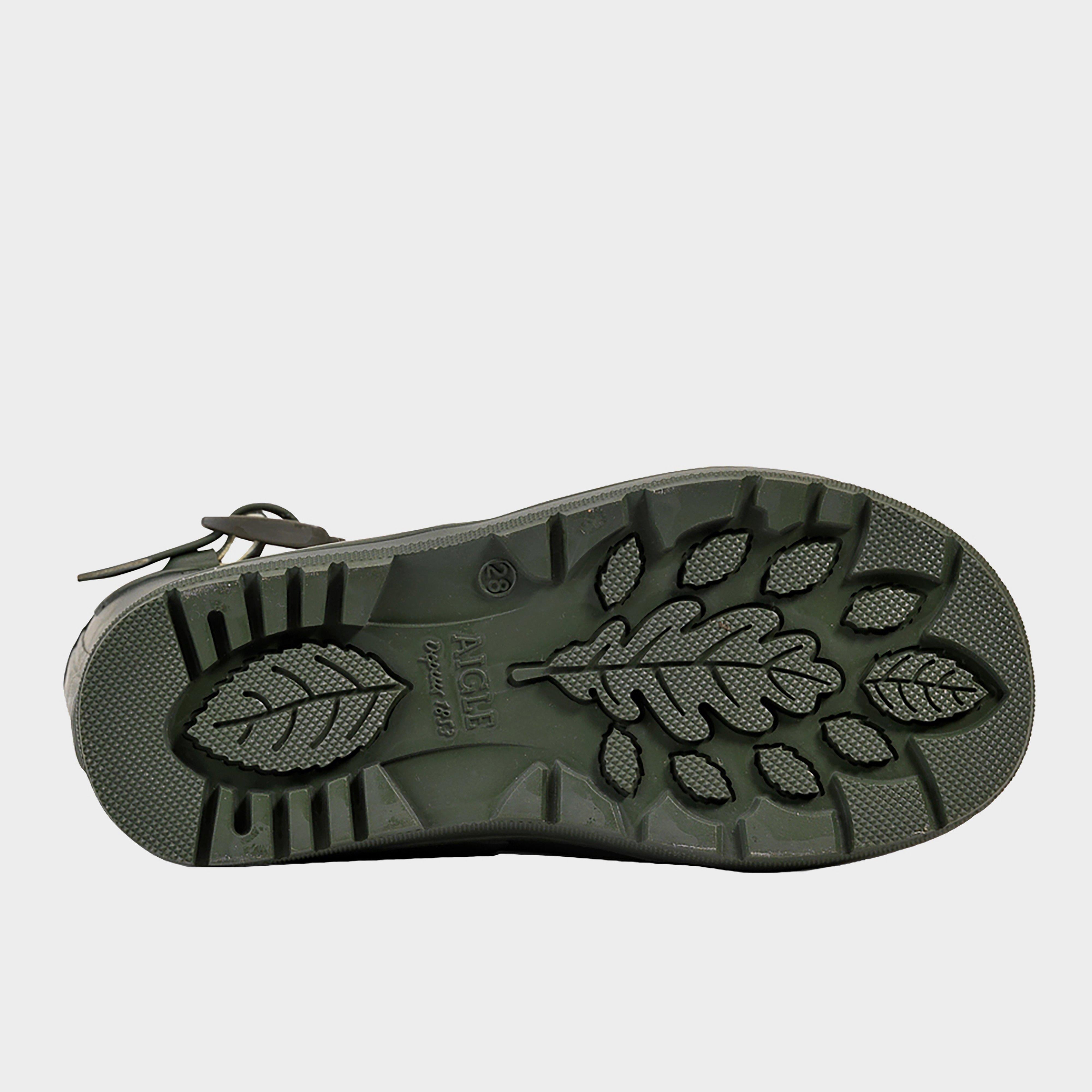 Childs Woody Pop Wellington Boots Kaki