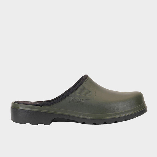 Mens Taden Clogs Kaki/Noir