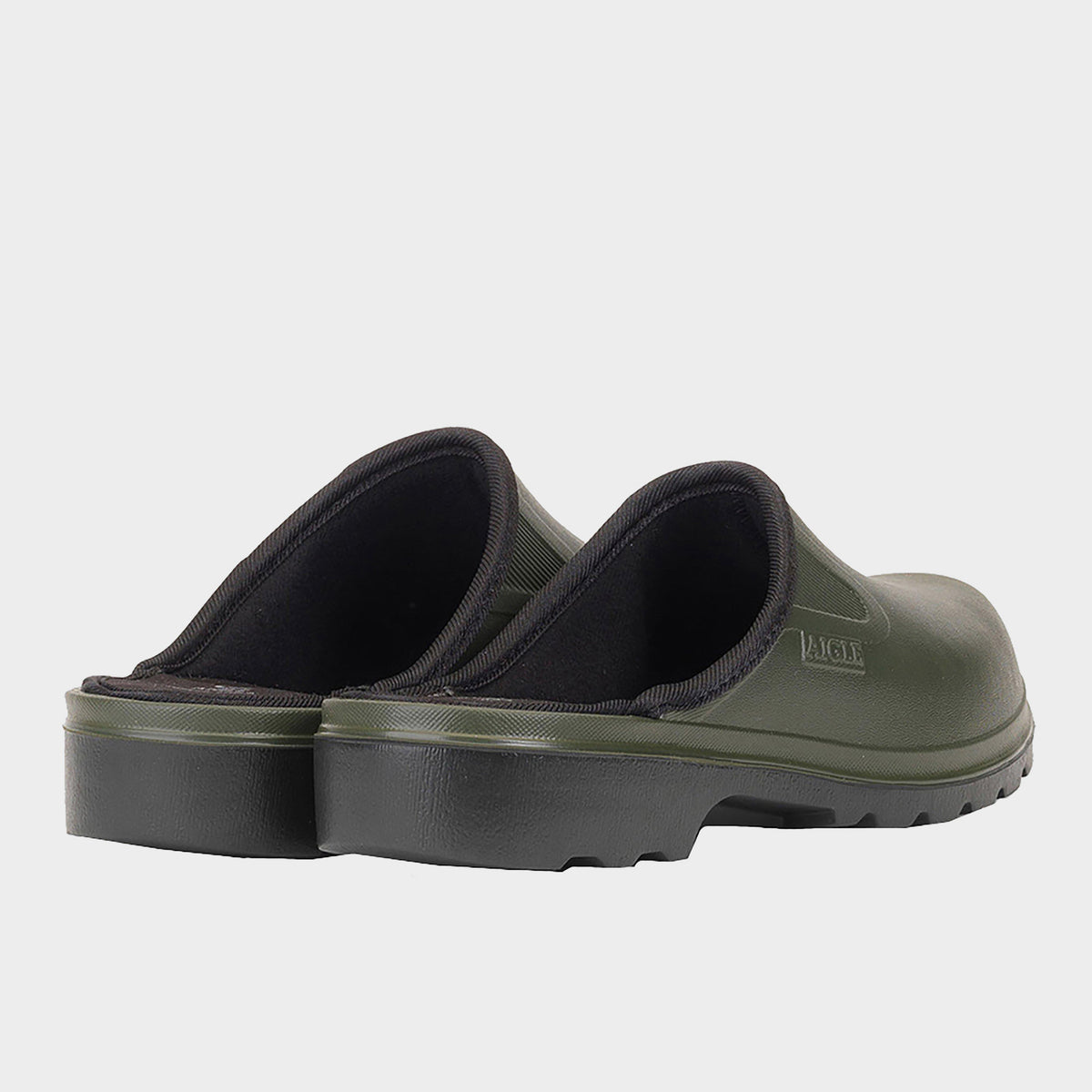 Mens Taden Clogs Kaki/Noir