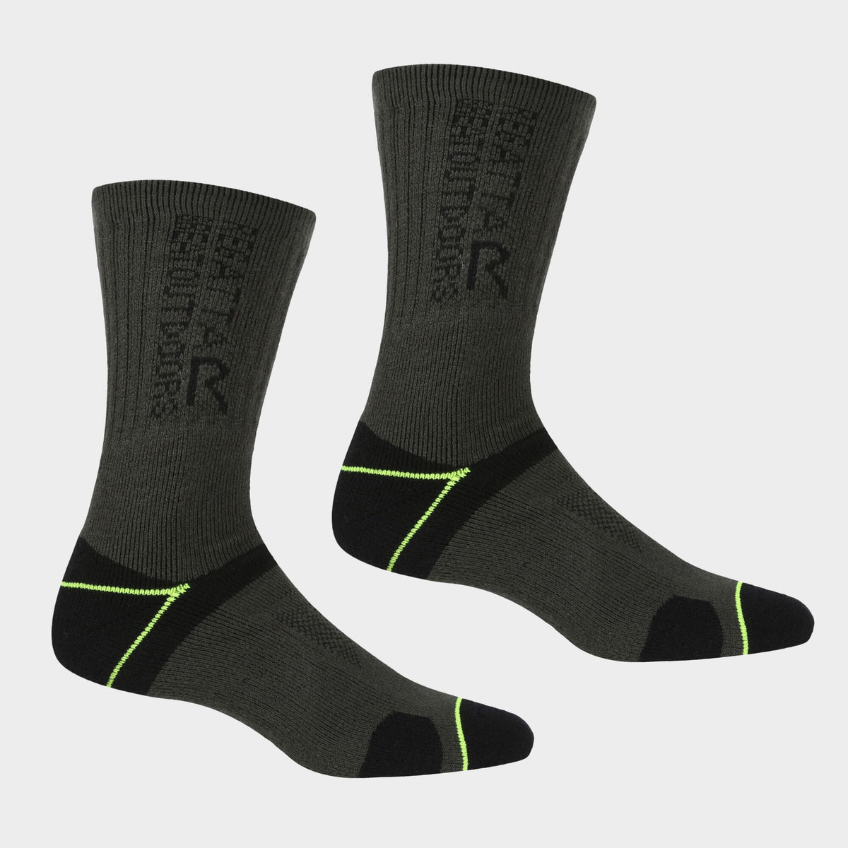 Mens Blister Protection II Socks Black/Electric Lime