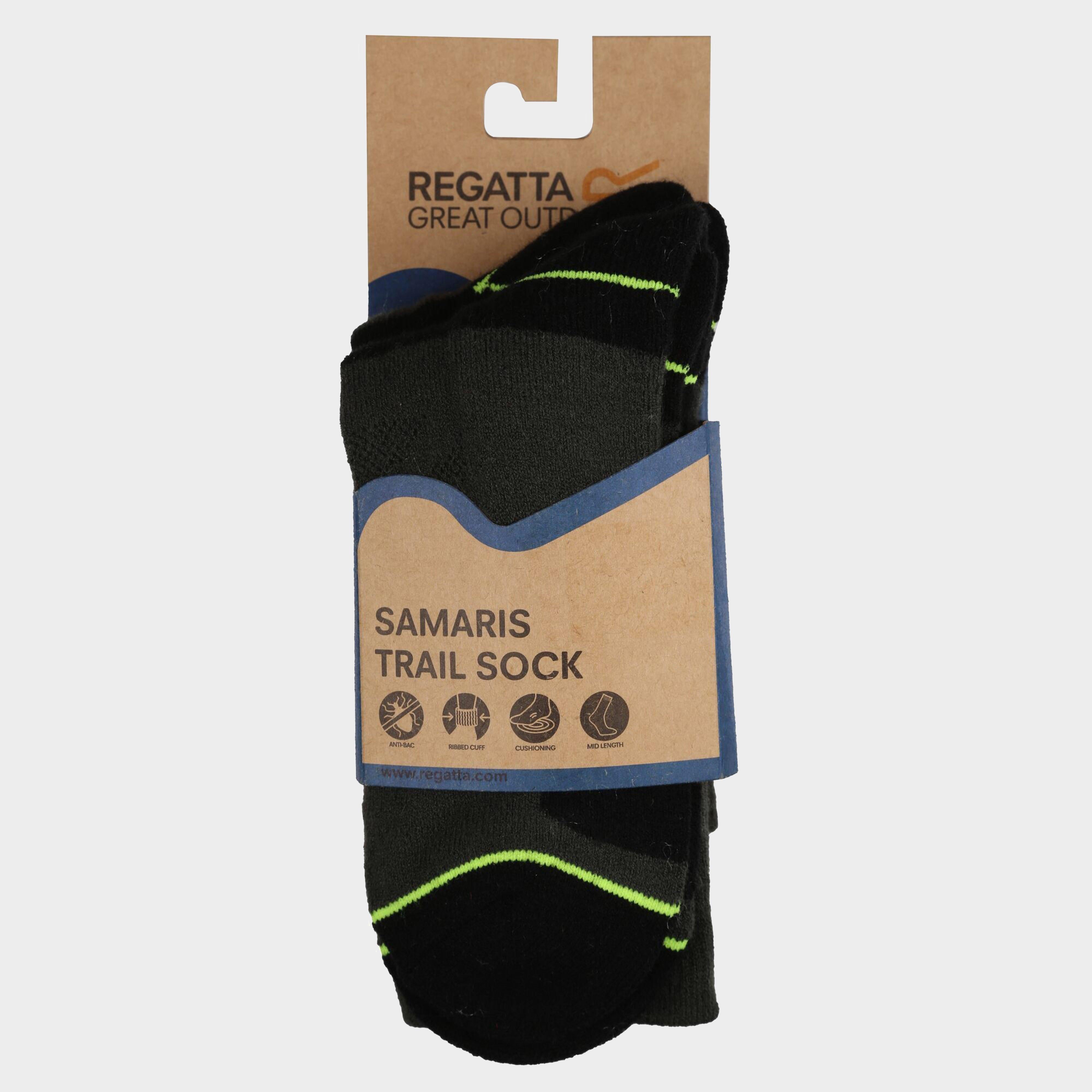 Mens Blister Protection II Socks Black/Electric Lime
