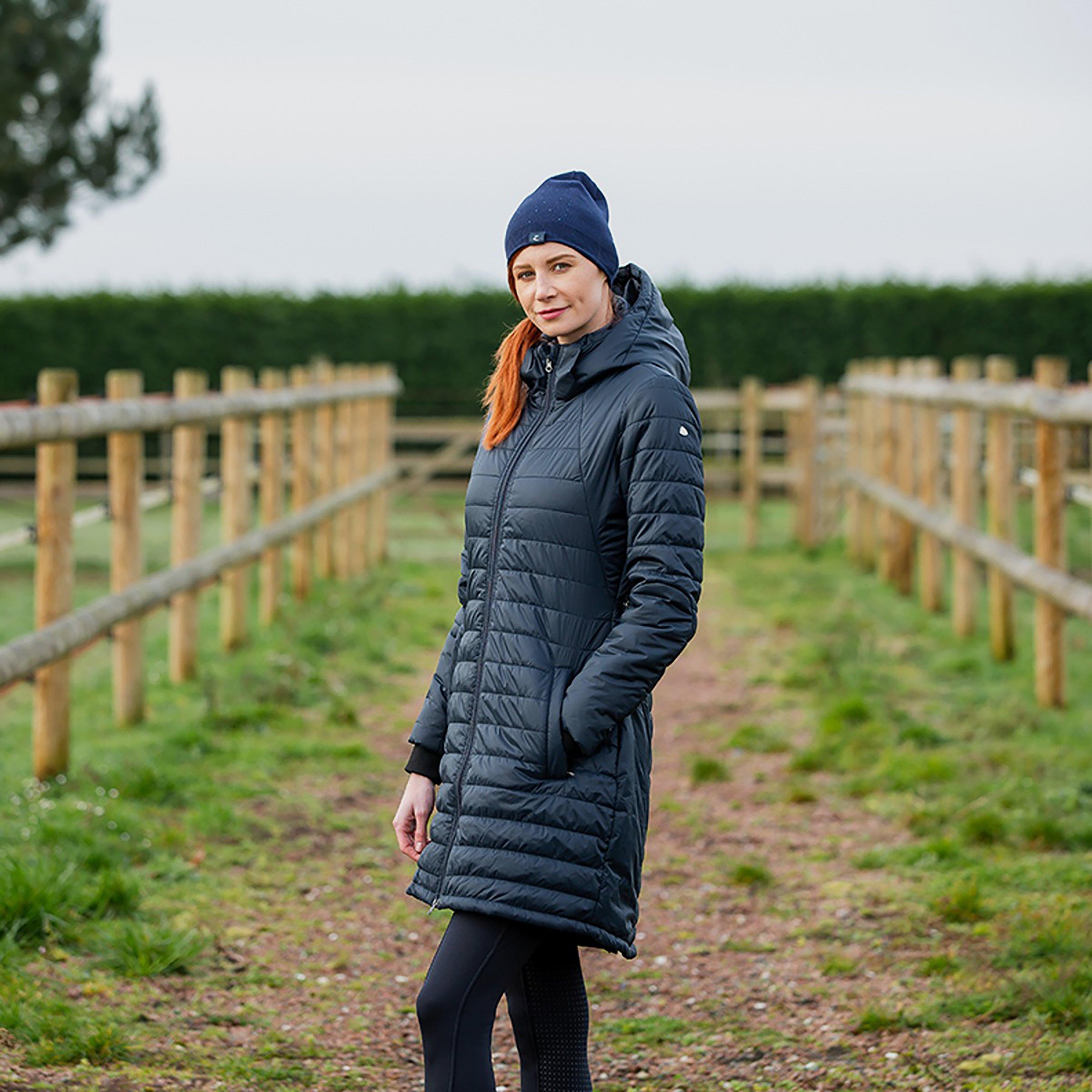 Womens Charlotte Long Riding Jacket Dark Navy