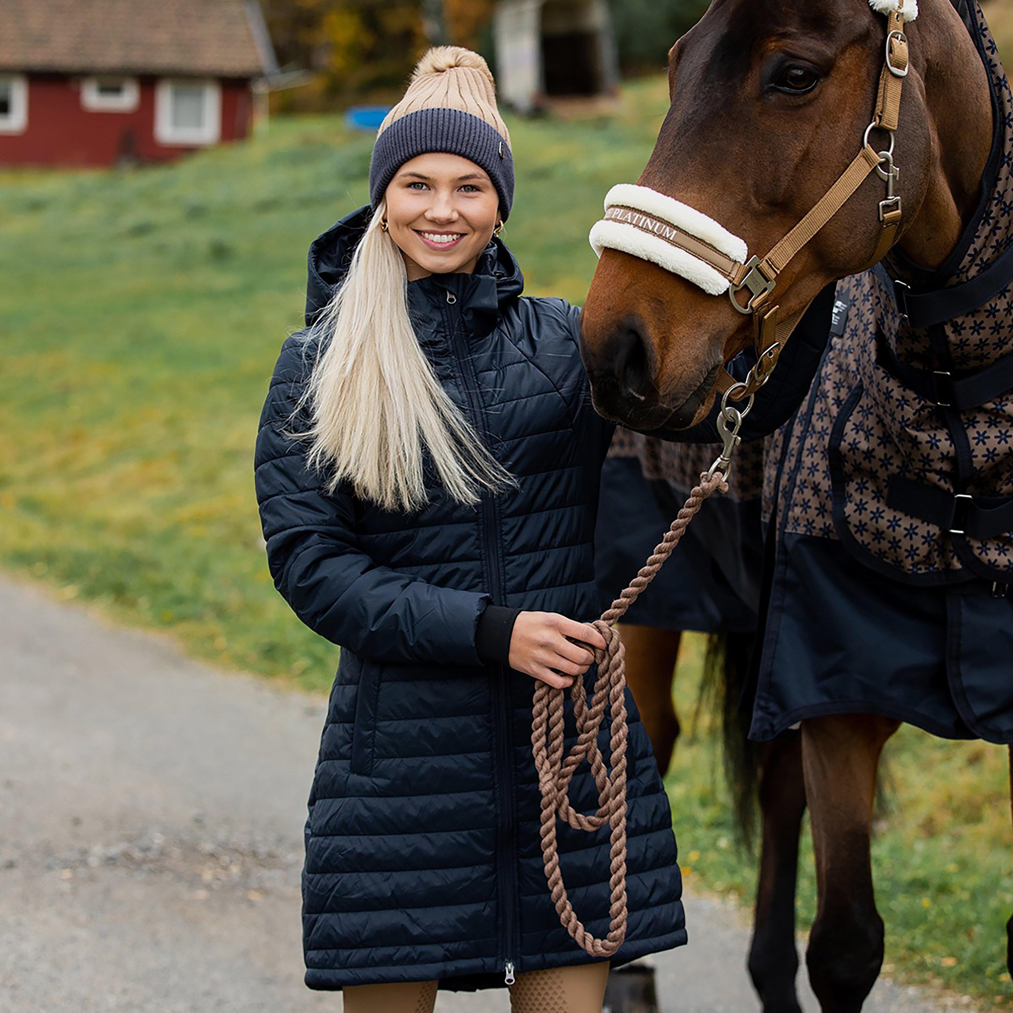 Womens Charlotte Long Riding Jacket Dark Navy