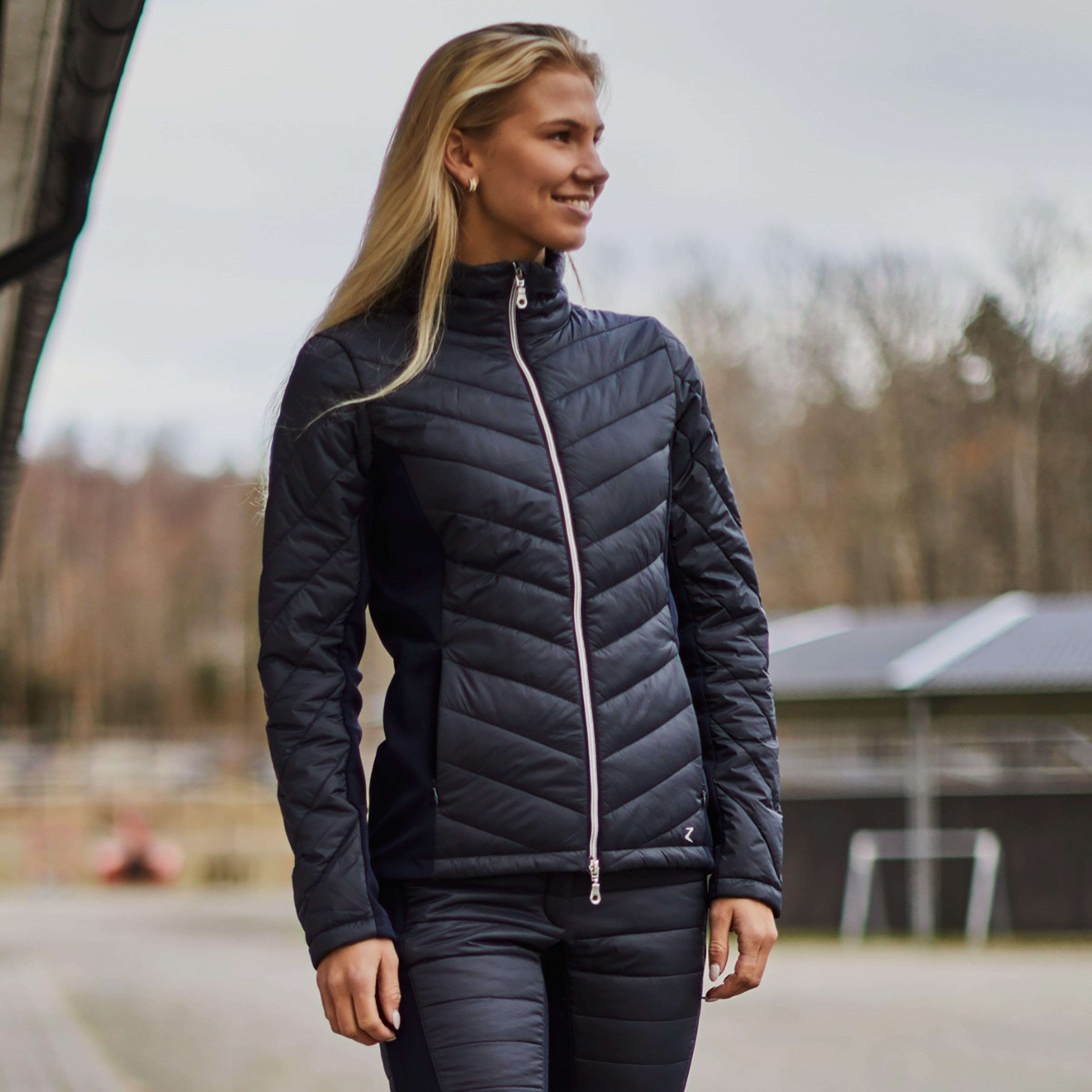 Ladies Isla Padded Hybrid Jacket Dark Navy