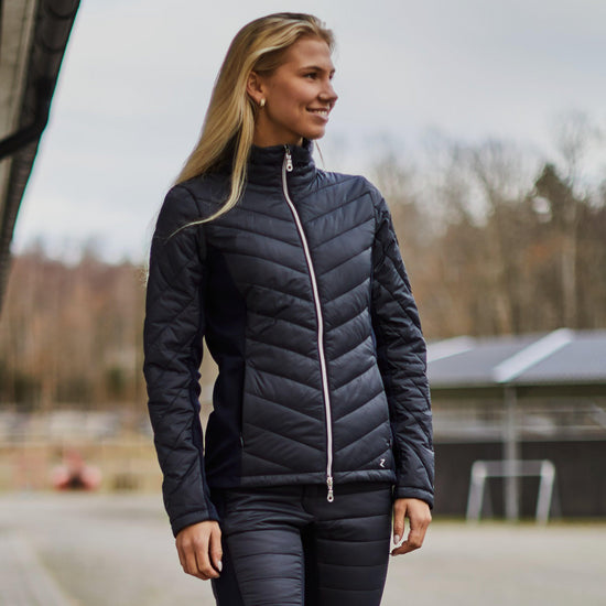 Ladies Isla Padded Hybrid Jacket Dark Navy