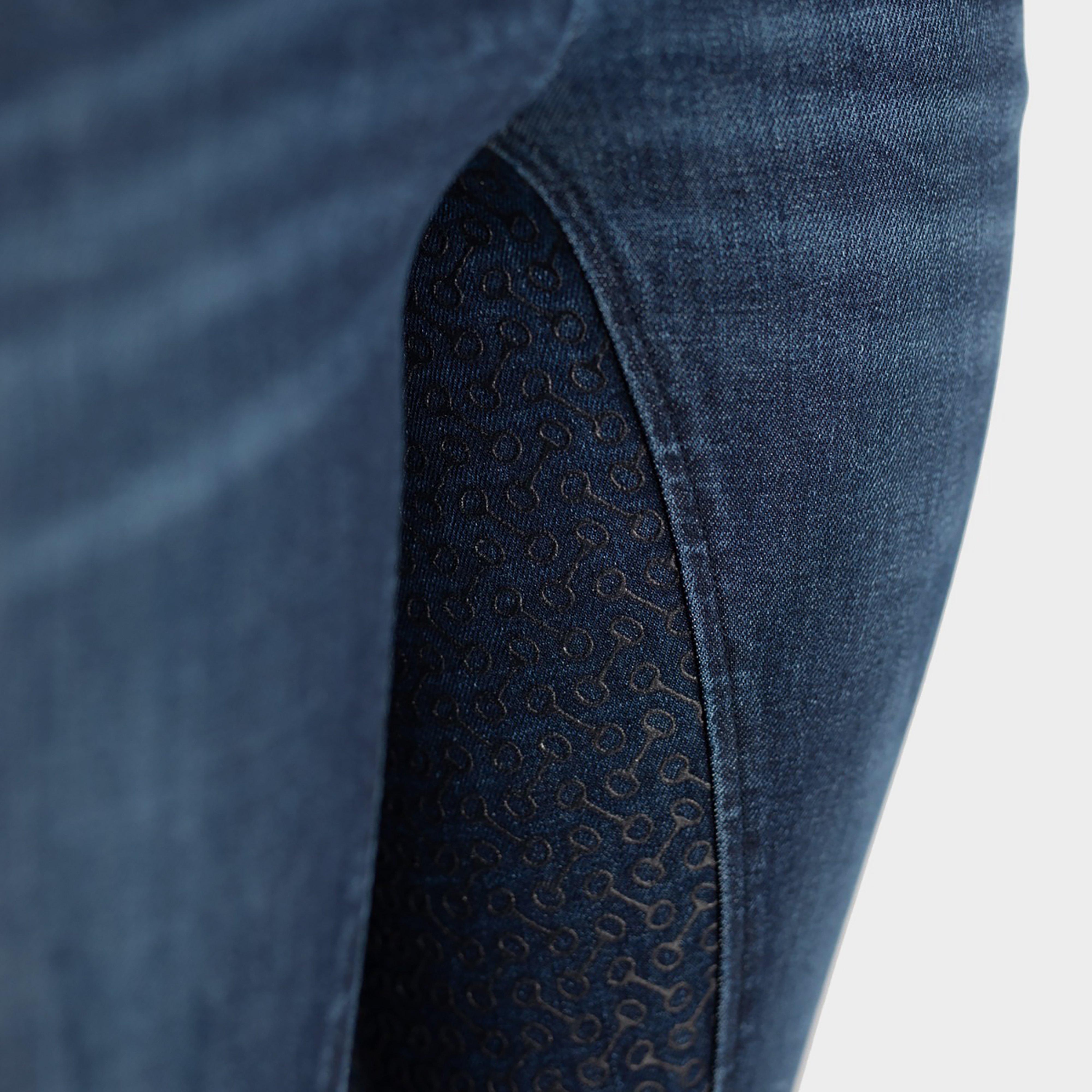 Ladies Kaia High Waisted Silicone Full Seat Breeches Denim