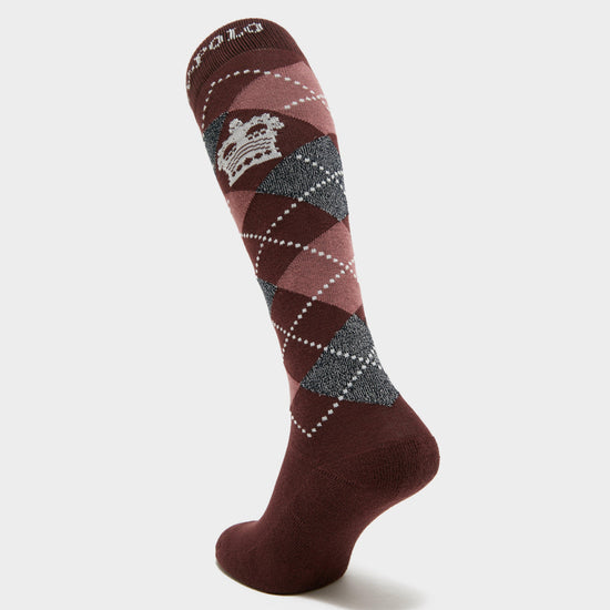 Argyle Socks Maroon