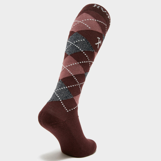 Argyle Socks Maroon