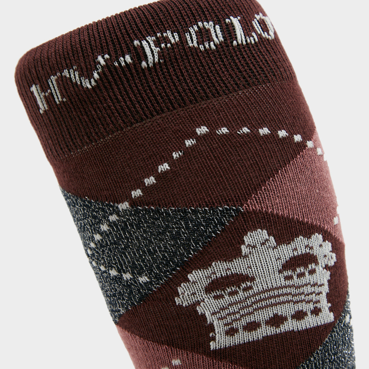 Argyle Socks Maroon