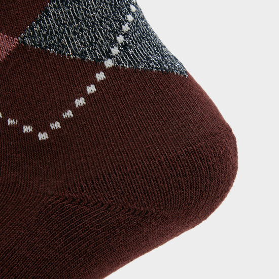 Argyle Socks Maroon