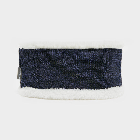 Lined Headband Navy Lurex